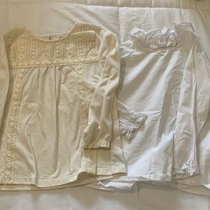 2 girl’s long sleeve tops, size 6/7